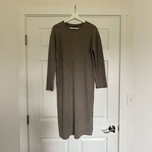 Greyish green sweater dress, size M.